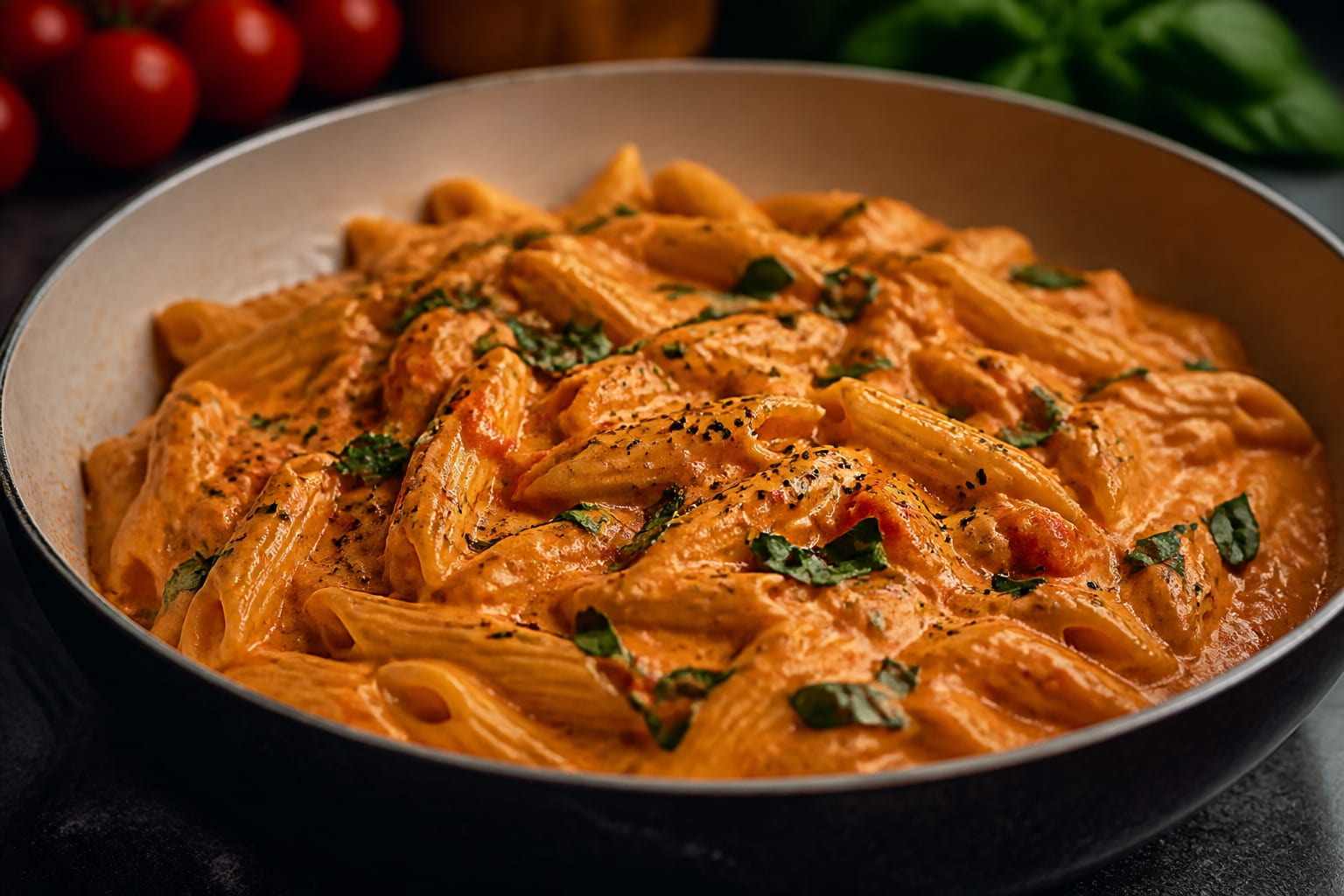 Pasta Alla Vodka se prepară în 30 de minute cu sos dens din pastă de roșii dublu concentrată