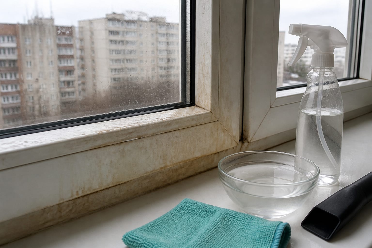 Cum cureți ramele de PVC îngălbenite cu oțet în 10-15 minute