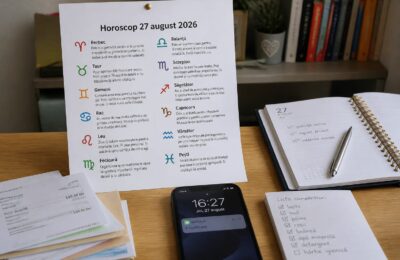 Horoscop pentru joi 27 august 2026: Leii negociază eficient iar Fecioarele pun lucrurile în ordine