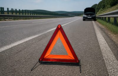 Mașina stricată pe autostradă poate genera costuri de tractare de 1.500 de lei
