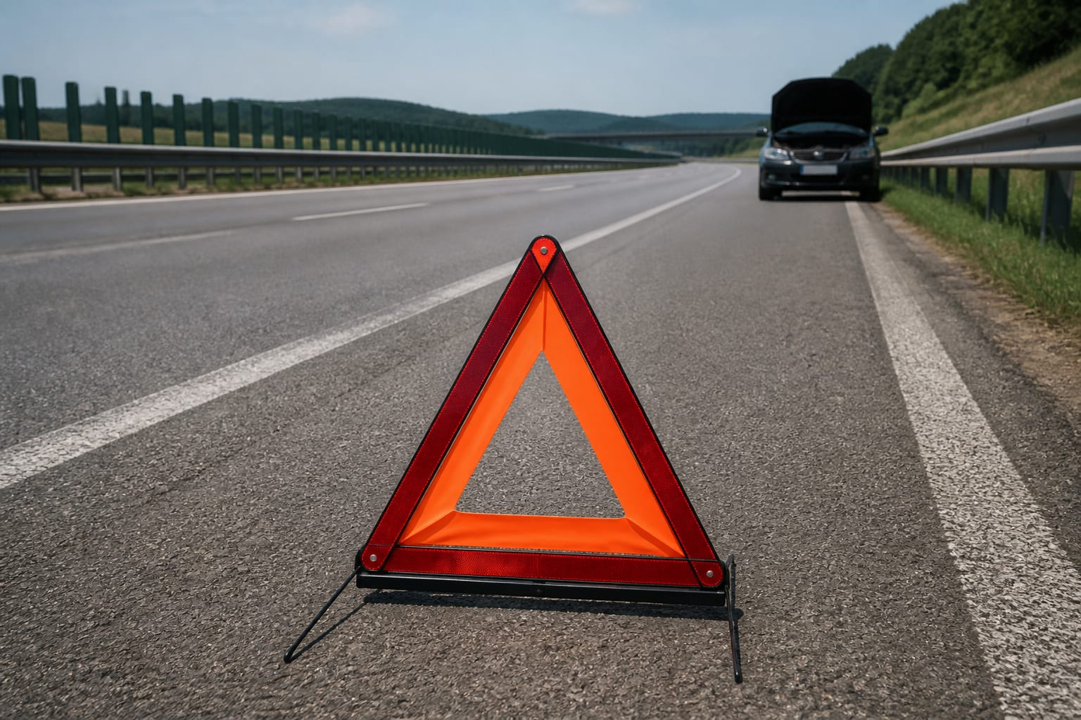 Mașina stricată pe autostradă poate genera costuri de tractare de 1.500 de lei