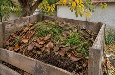 Cum se obține compost din frunze de nuc pentru grădină. Descompunerea poate dura 9-12 luni sau mai mult